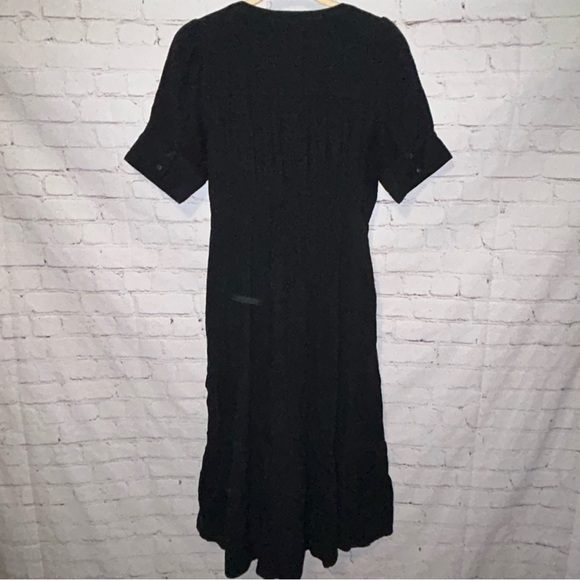 Madewell Lightspun Button Front Tiered Midi Dress size 6 - Picture 6 of 9